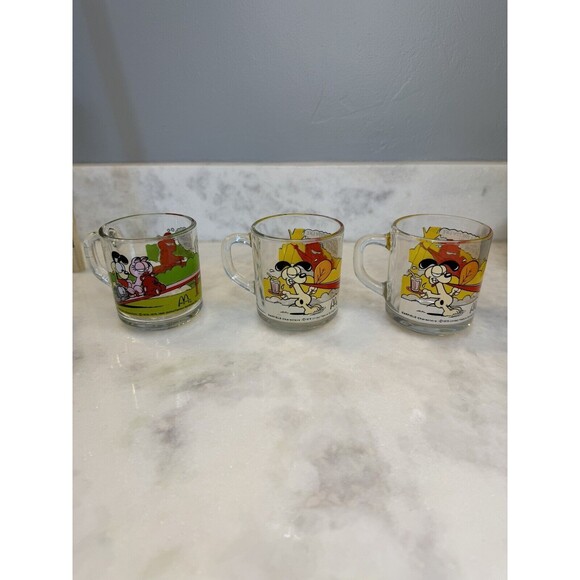 1978 McDonald's Glass Garfield Coffee Mugs (Lot of 3) - Picture 5 of 16